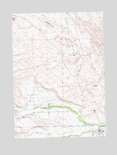 Fort Washakie, WY USGS Topographic Map