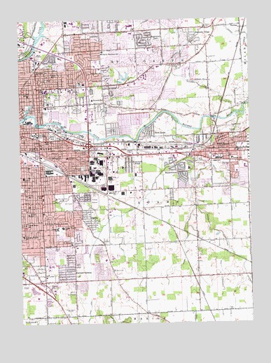 Fort Wayne East, IN USGS Topographic Map