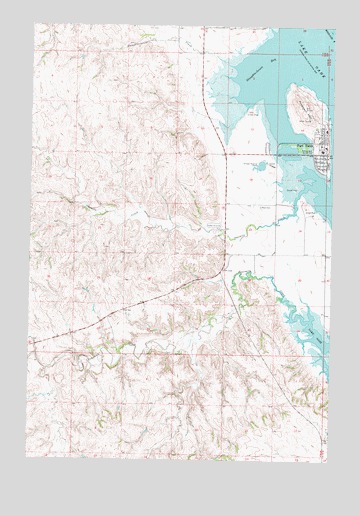 Fort Yates, ND USGS Topographic Map