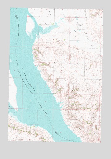 Fort Yates SE, ND USGS Topographic Map