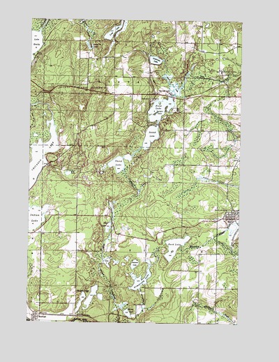 Fortune Lakes, MI USGS Topographic Map