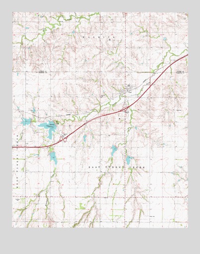Foss, OK USGS Topographic Map