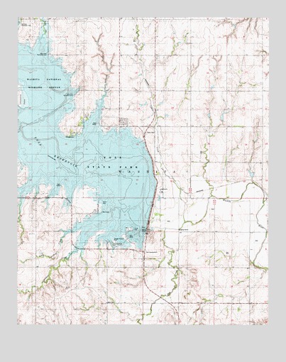 Foss Dam, OK USGS Topographic Map