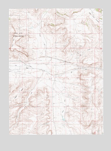 Fossil, WY USGS Topographic Map
