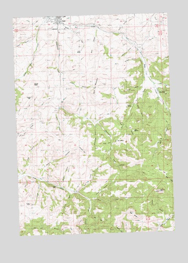 Fossil South, OR USGS Topographic Map