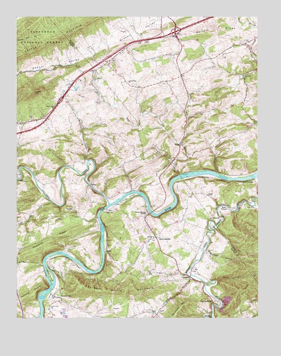 Fosters Falls, VA USGS Topographic Map