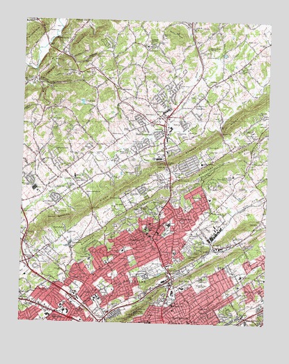 Fountain City, TN USGS Topographic Map