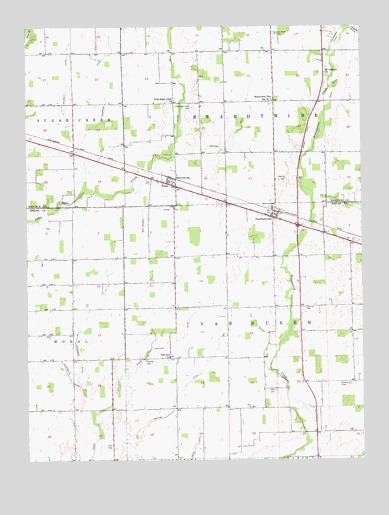 Fountaintown, IN USGS Topographic Map