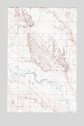 Four Buttes NE, MT USGS Topographic Map