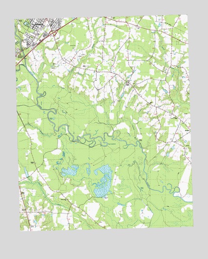 Four Oaks NE, NC USGS Topographic Map