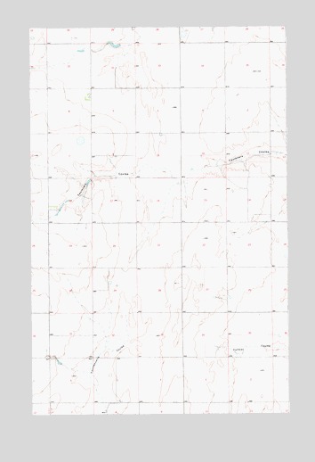 Fourteenmile Coulee NE, MT USGS Topographic Map