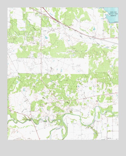 Fowlkes, TX USGS Topographic Map