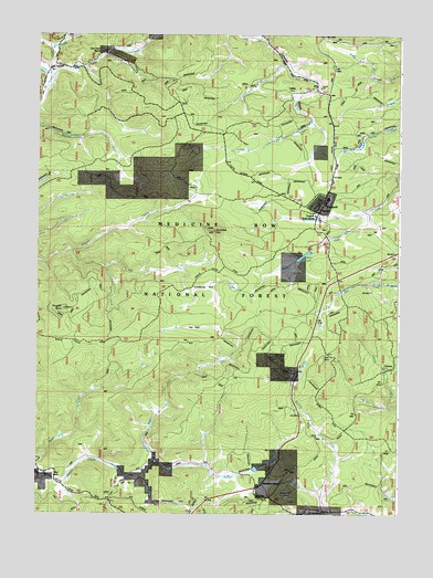 Foxpark, WY USGS Topographic Map