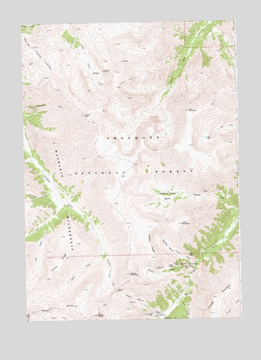 Francs Peak, WY USGS Topographic Map