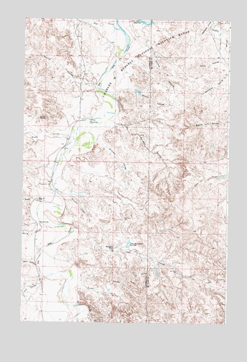 Frank Coulee, MT USGS Topographic Map