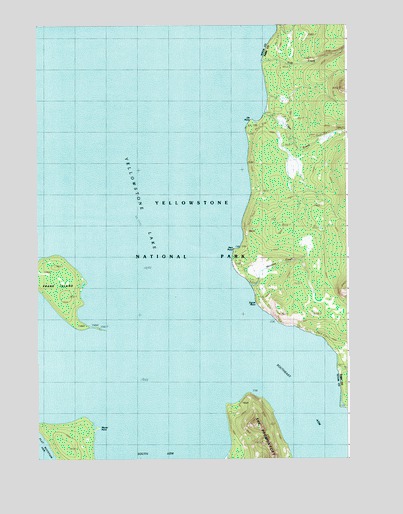 Frank Island, WY USGS Topographic Map