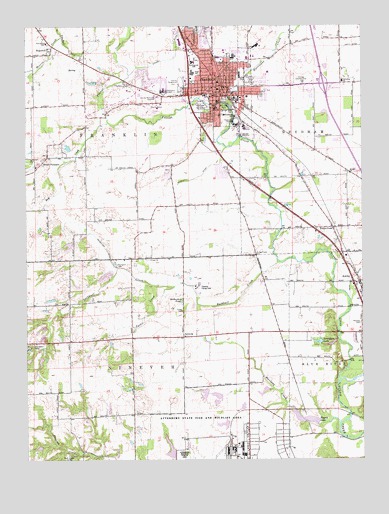 Franklin, IN USGS Topographic Map