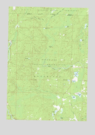 Fredenberg Lake, WI USGS Topographic Map
