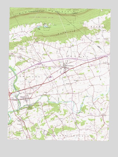 Fredericksburg, PA USGS Topographic Map