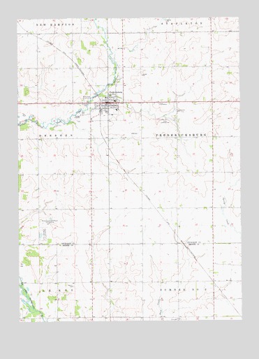Fredericksburg, IA USGS Topographic Map