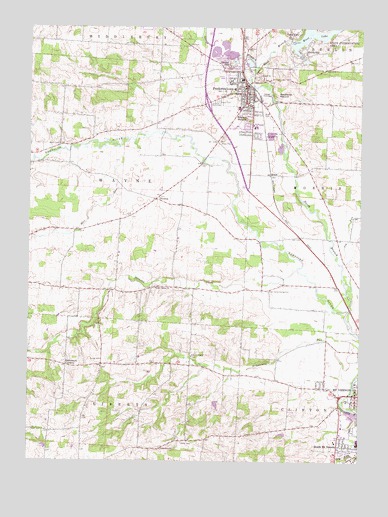 Fredericktown, OH USGS Topographic Map
