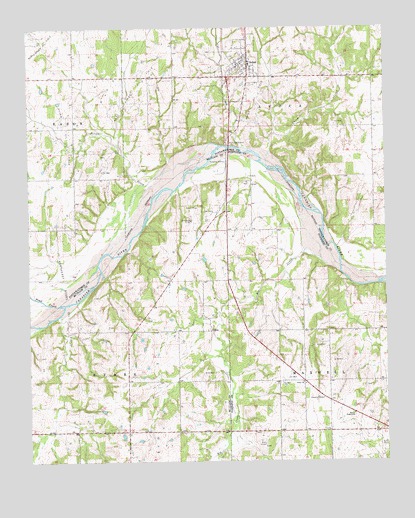 Asher, OK USGS Topographic Map