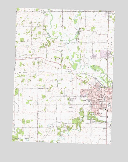 Freeport West, IL USGS Topographic Map