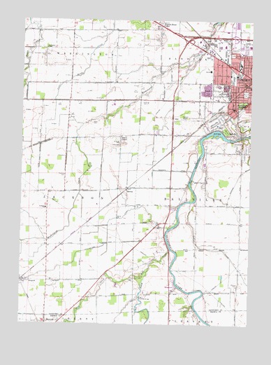Fremont West, OH USGS Topographic Map