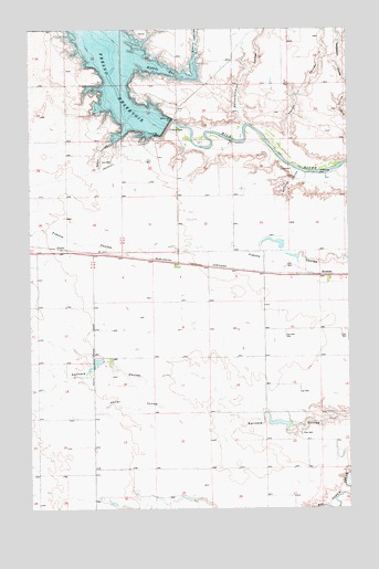 Fresno Dam, MT USGS Topographic Map