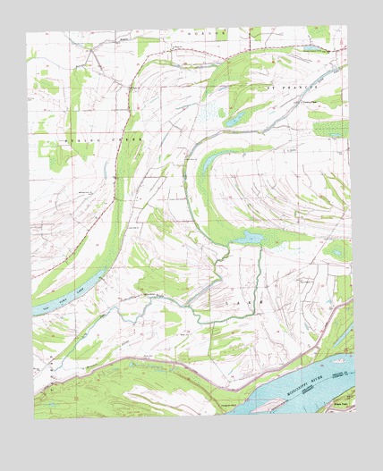 Friars Point NW, MS USGS Topographic Map
