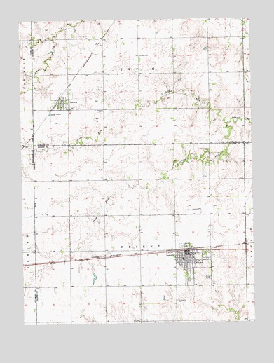 Friend, NE USGS Topographic Map