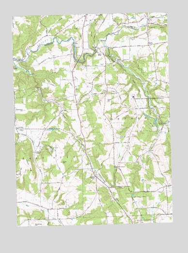Ashford Hollow, NY USGS Topographic Map