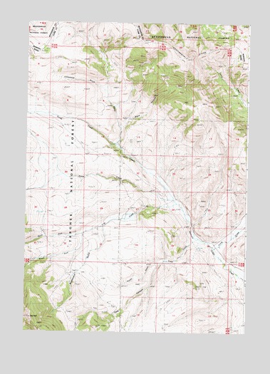 Fritz Peak, ID USGS Topographic Map