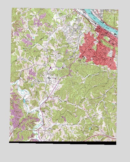 Ashland, KY USGS Topographic Map