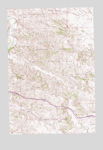 Fryburg NW, ND USGS Topographic Map