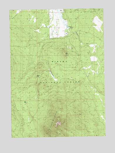 Fuego Mountain, OR USGS Topographic Map