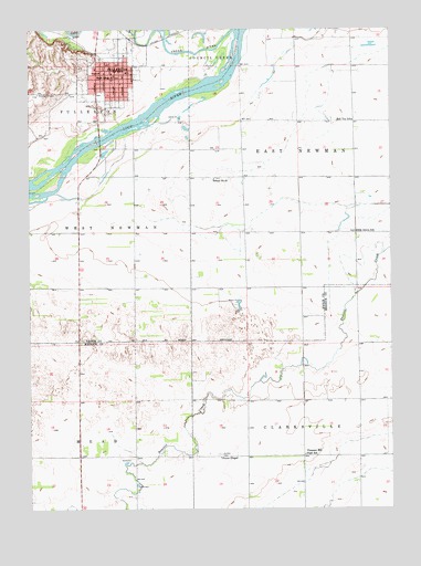 Fullerton, NE USGS Topographic Map