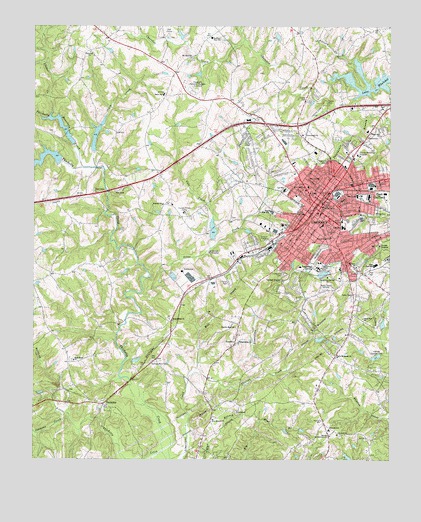 Gaffney, SC USGS Topographic Map