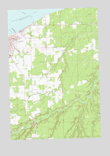 Ashland East, WI USGS Topographic Map