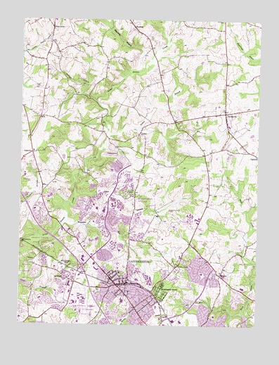 Gaithersburg, MD USGS Topographic Map