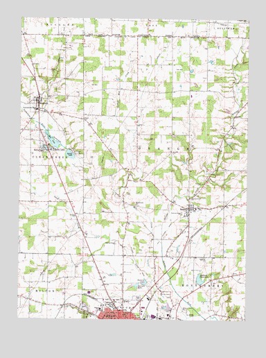 Ashland North, OH USGS Topographic Map