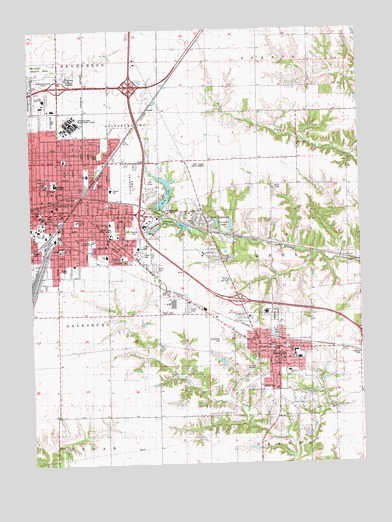 Galesburg East, IL USGS Topographic Map