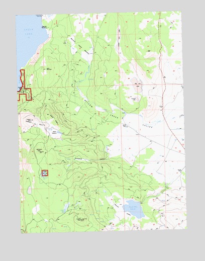 Gallatin Peak, CA USGS Topographic Map