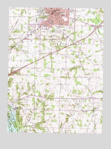 Ashland South, OH USGS Topographic Map