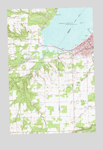 Ashland West, WI USGS Topographic Map