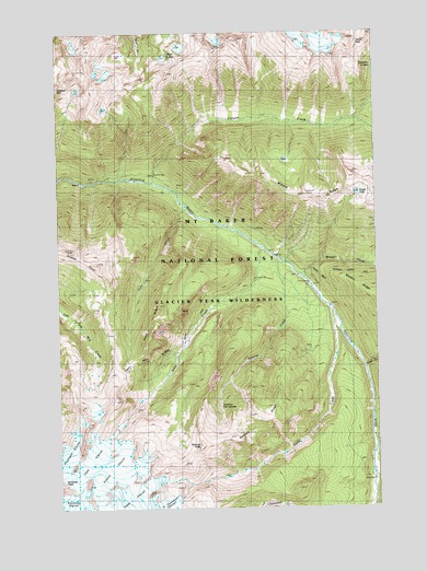 Gamma Peak, WA USGS Topographic Map