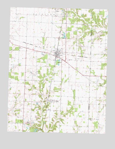 Ashley, IL USGS Topographic Map