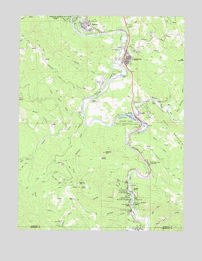 Garberville, CA USGS Topographic Map