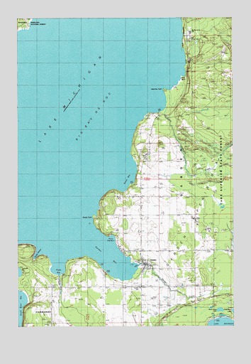 Garden, MI USGS Topographic Map