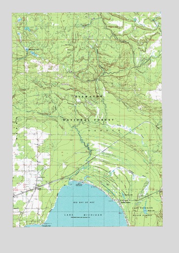 Garden Corners, MI USGS Topographic Map